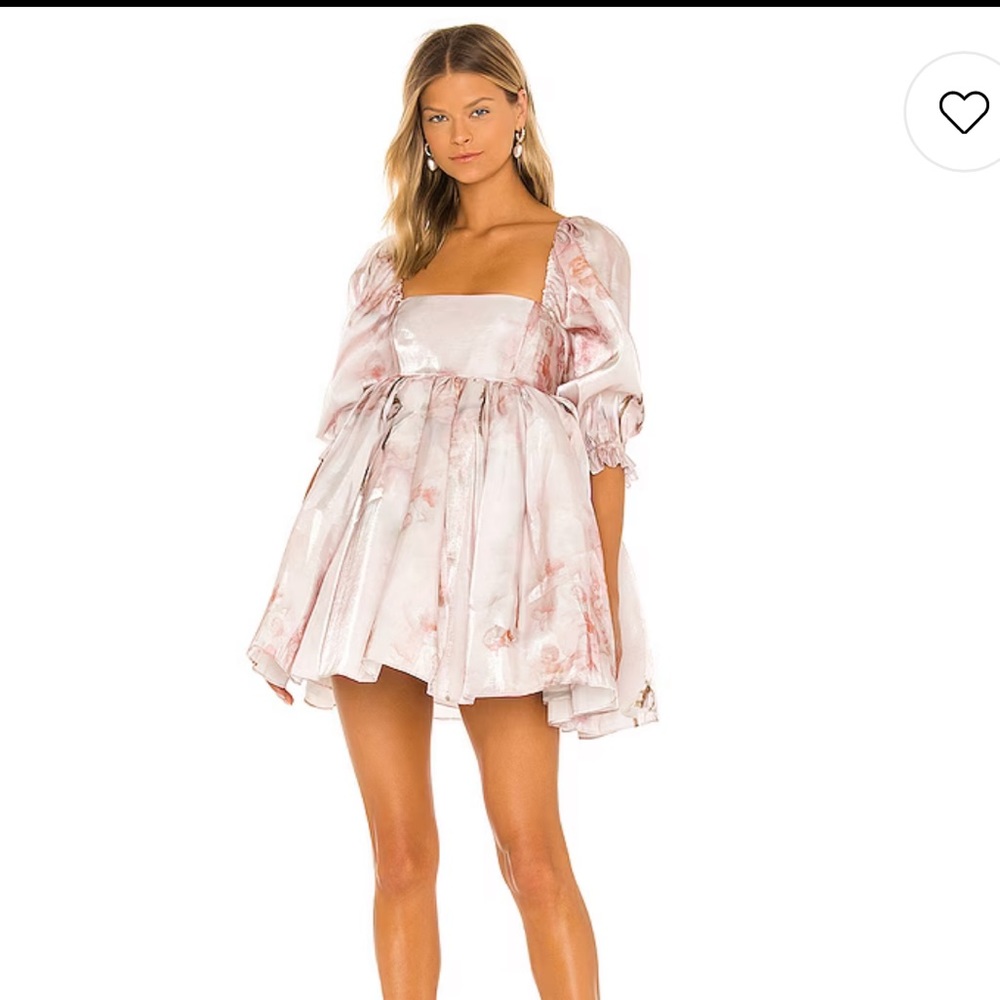 Selkie Puff Dress in Peach Venus